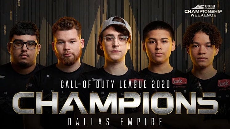 Dallas Empire esport club Call of Duty champions 2020