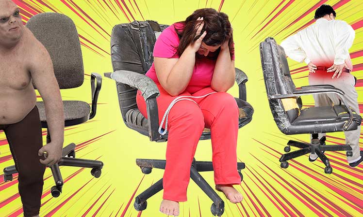 Why are traditional office chairs bad for your back?