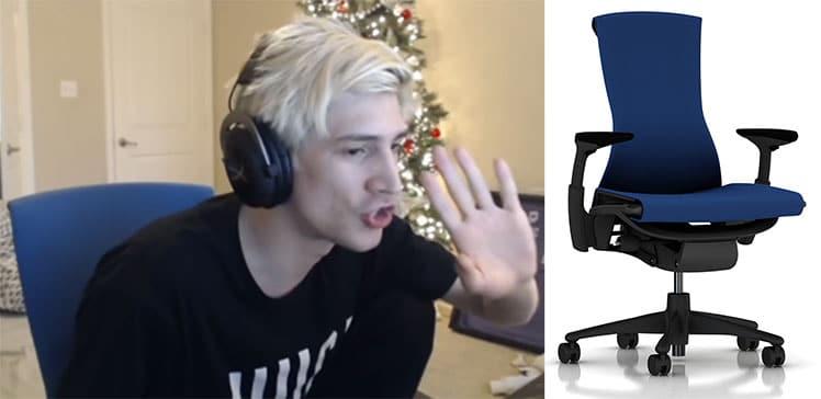 xQcOW gaming chair setup