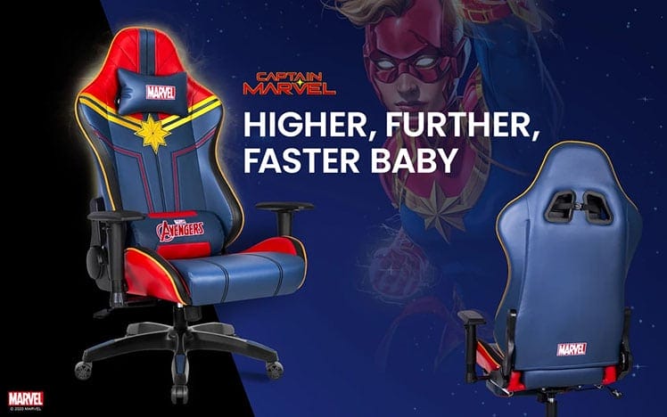 Captain Marvel colorful gaming chair