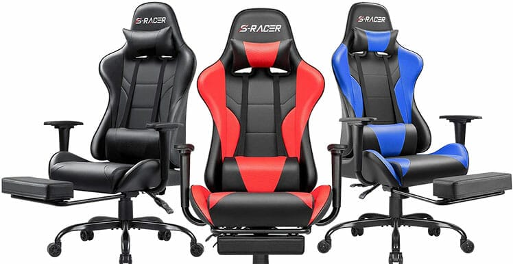 Gaming seat with footrest