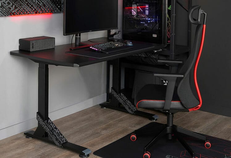 IKEA desk and gaming chair combo