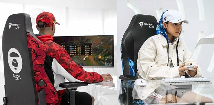 AAPE camouflage gaming chairs