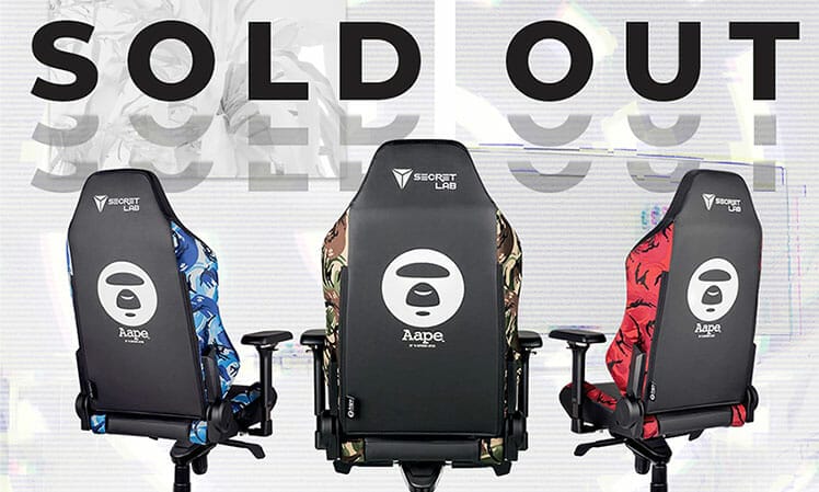 Secretlab Bathing AAPE camouflage gaming chairs