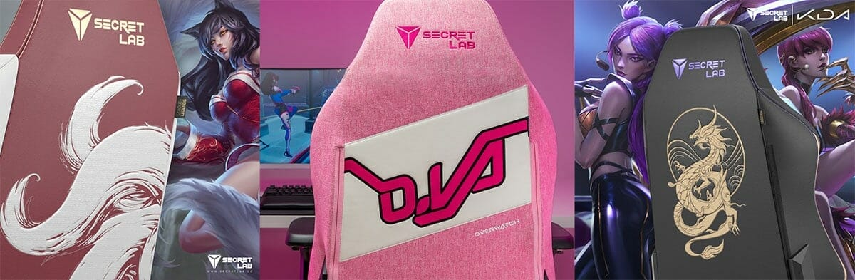 Secretlab chairs with female designs
