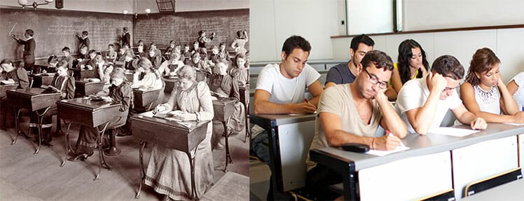 Classroom ergonomic standards in the past and present