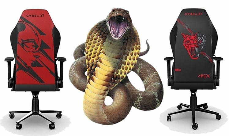 Cobra head gaming chair backrest design
