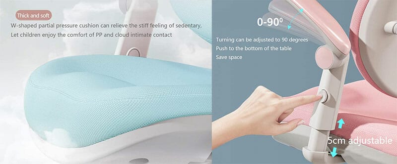 Ergonomic chair features for kids