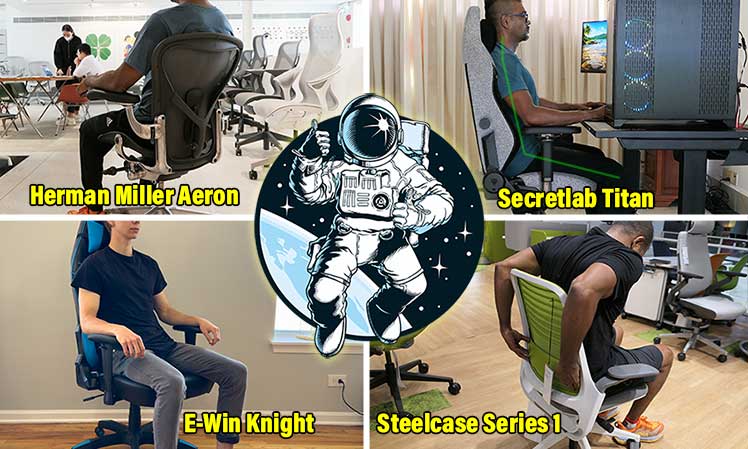 Neutral sitting posture examples based on NASA discoveries