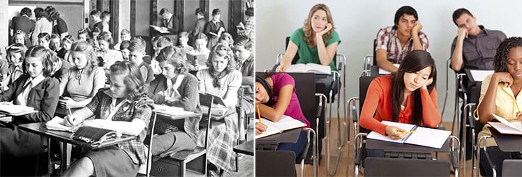Cheap classroom furniture through the ages