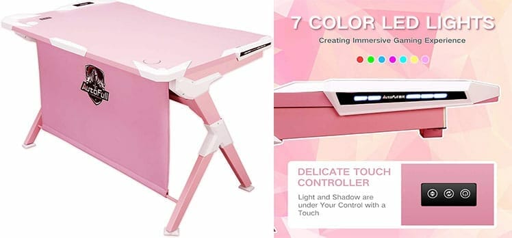 Autofull Pink gaming desk