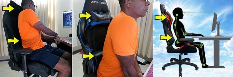 Correct fit for gaming chair support pillows