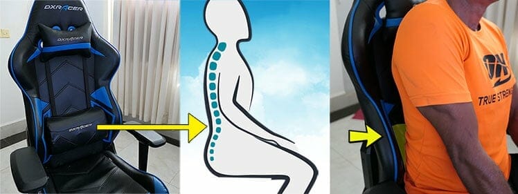 How to adjust a gaming chair lumbar pillow