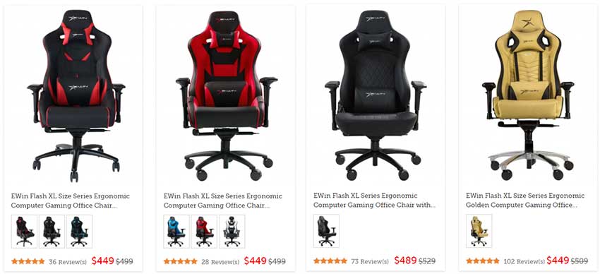 E-Win Flash XL chair designs