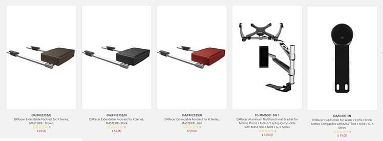 DXRacer Master available modules