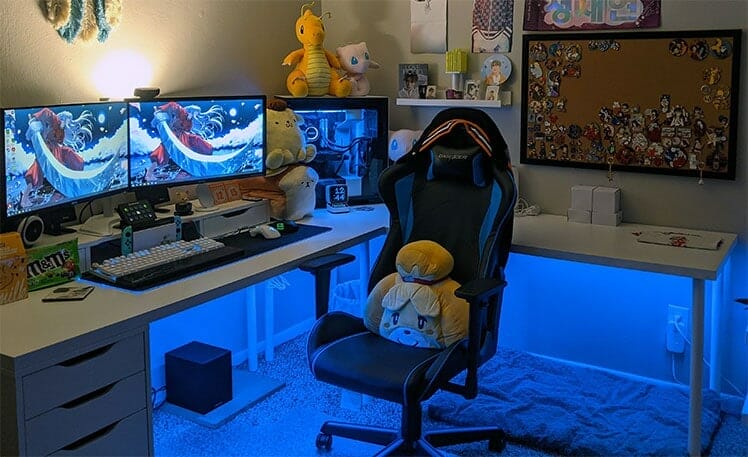 Gaming chair home workstation setup