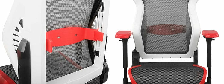 DXRacer Air lumbar support close view