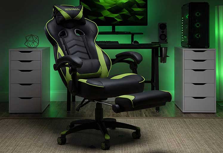 Respawn 110 gaming chair with footrest
