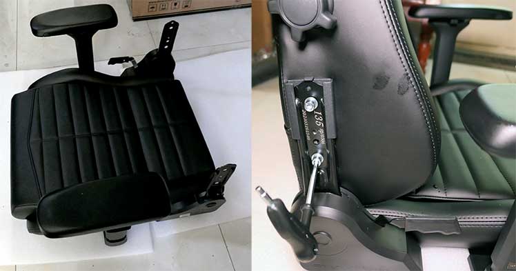 DXRacer Master attach seat to backrest