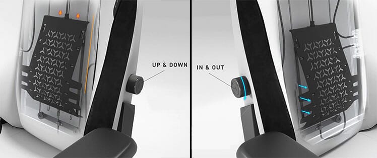 Titan 2022 Series lumbar support adjustments