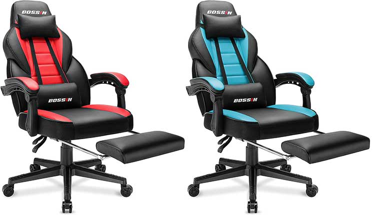 Bossin Gaming Chair With Footrest
