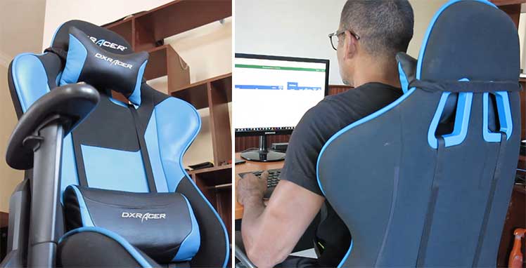 ChairsFX testing a gaming chair