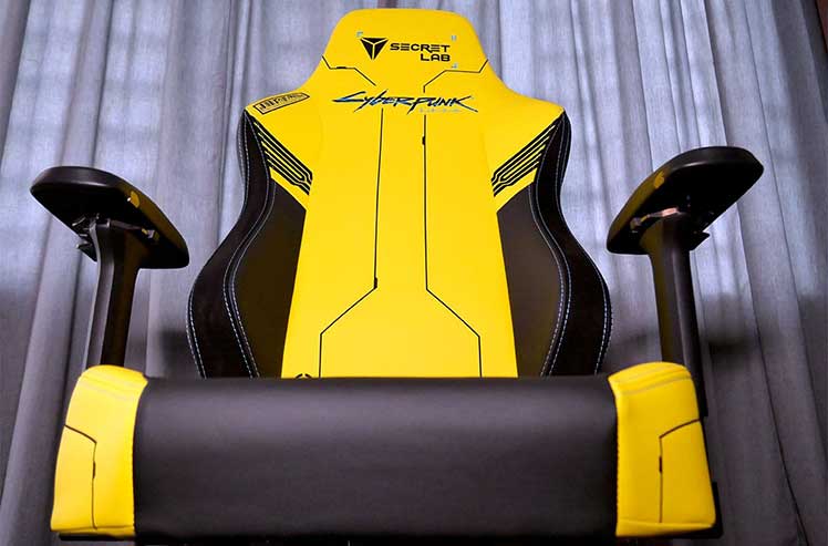 Cyberpunk gaming chair front view