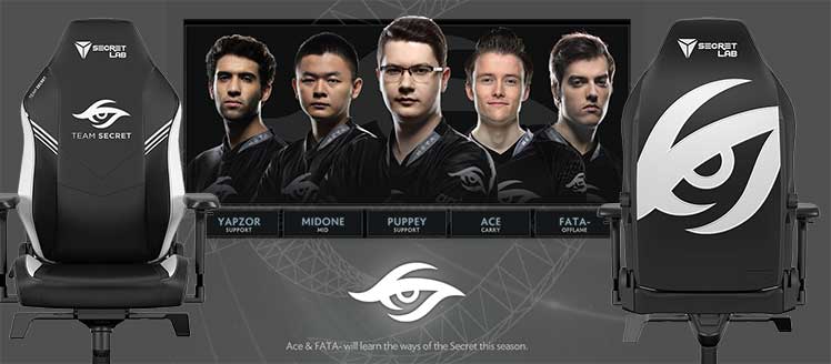 Team Secret x Secretlab gaming chair