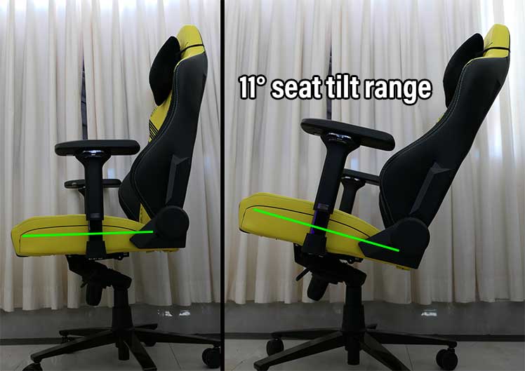 Titan chair seat tilt functionality