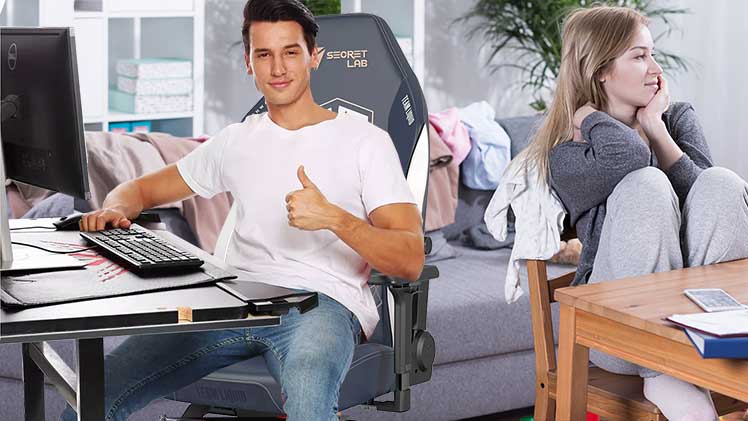 Work from home Secretlab gaming chair