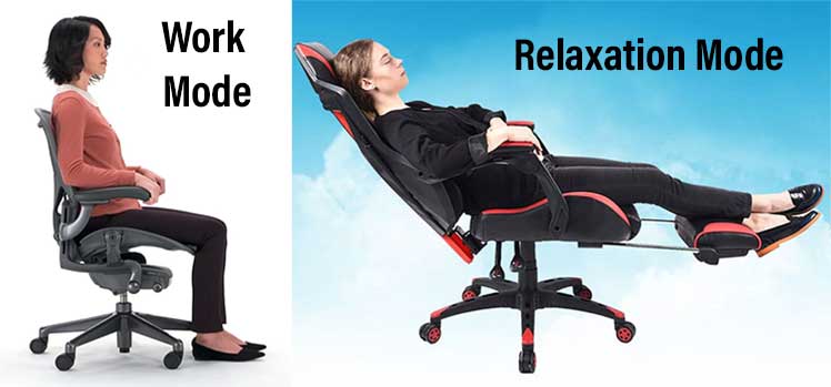 Aeron with footrest gaming chair