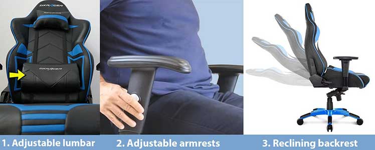 Key ergonomic chair features