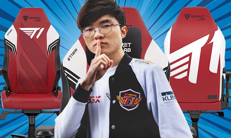 New T1 esports gaming chair design with Faker