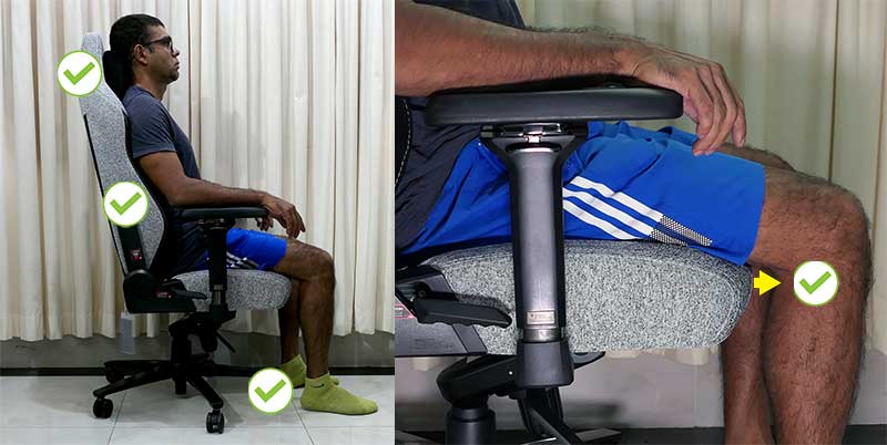 Titan medium sized chair fitting