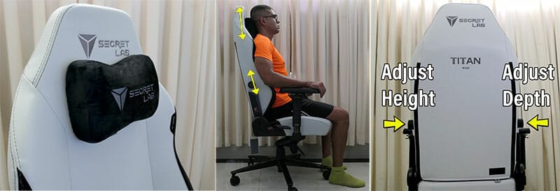 Secret lab discount chair height adjustment