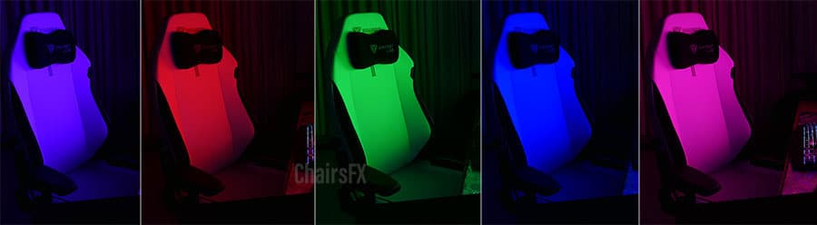 Ash chairs under RGB lighting