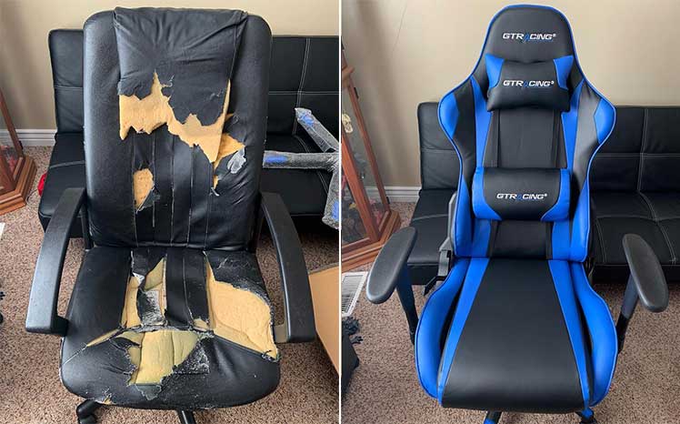 Cheap gaming chair padding