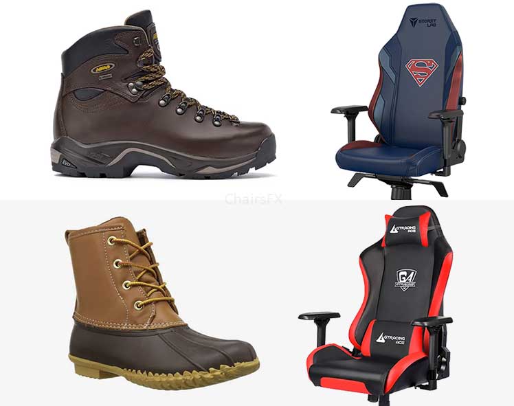 Cheap vs expensive gaming chairs compared with hiking boots