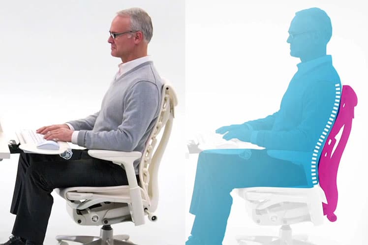 Embody chair tall online person