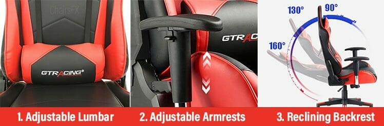 GTRacing Pro Series ergonomic features