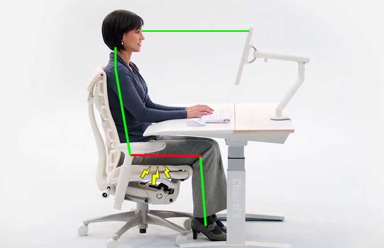 How to Sit in Embody chair example