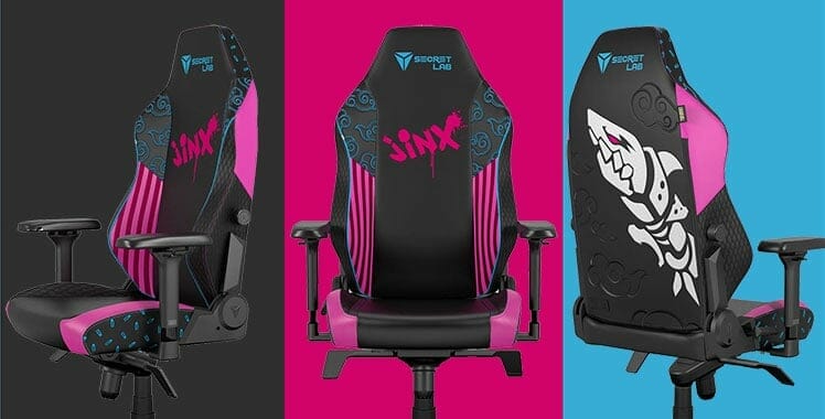 Jinx gaming chair color palette