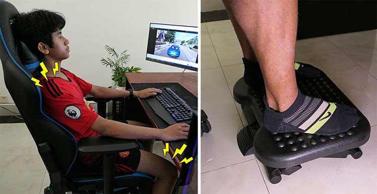 Ergonomic footrest for short sizes