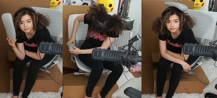 Trying to fix her chair armrest