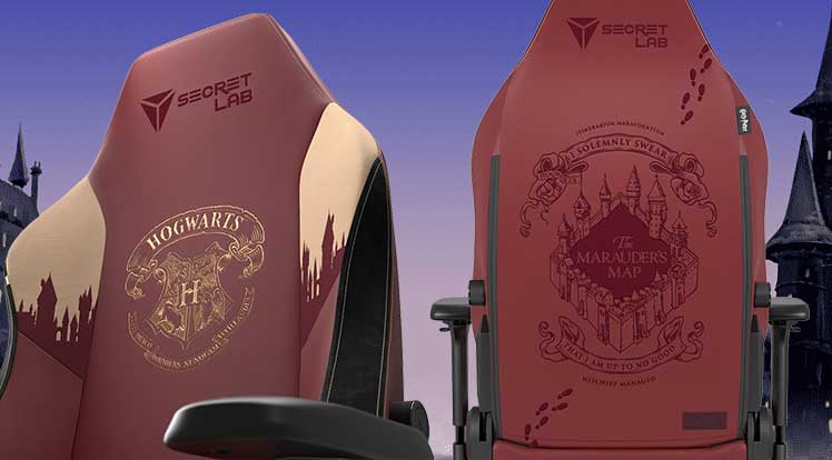 Hogwarts embroidered chair artwork
