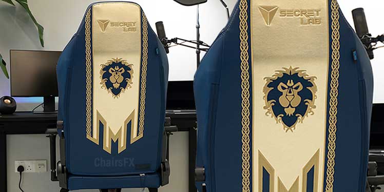 Warcraft Alliance chair rear view motif