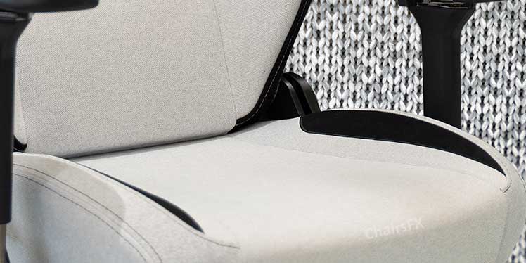 Titan Arctic White fabric gaming chair