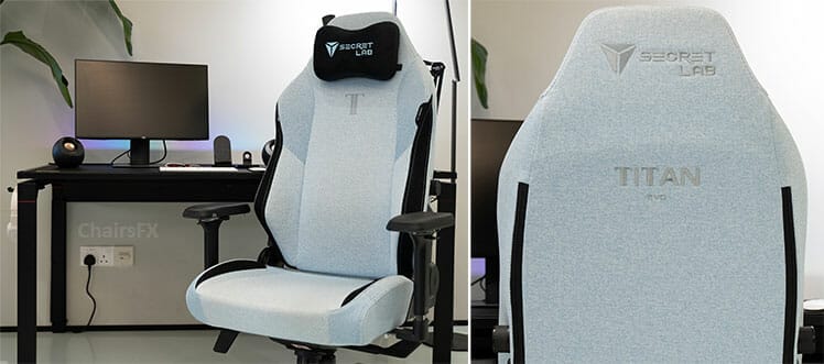 Secretlab Titan Frost Blue fabric chair