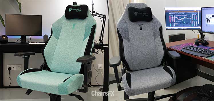 Green vs gray SoftWeave gaming chair colors