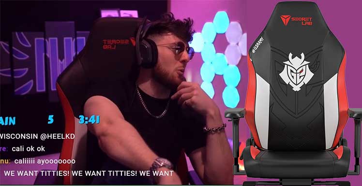 What gaming chair does Heelmike use?